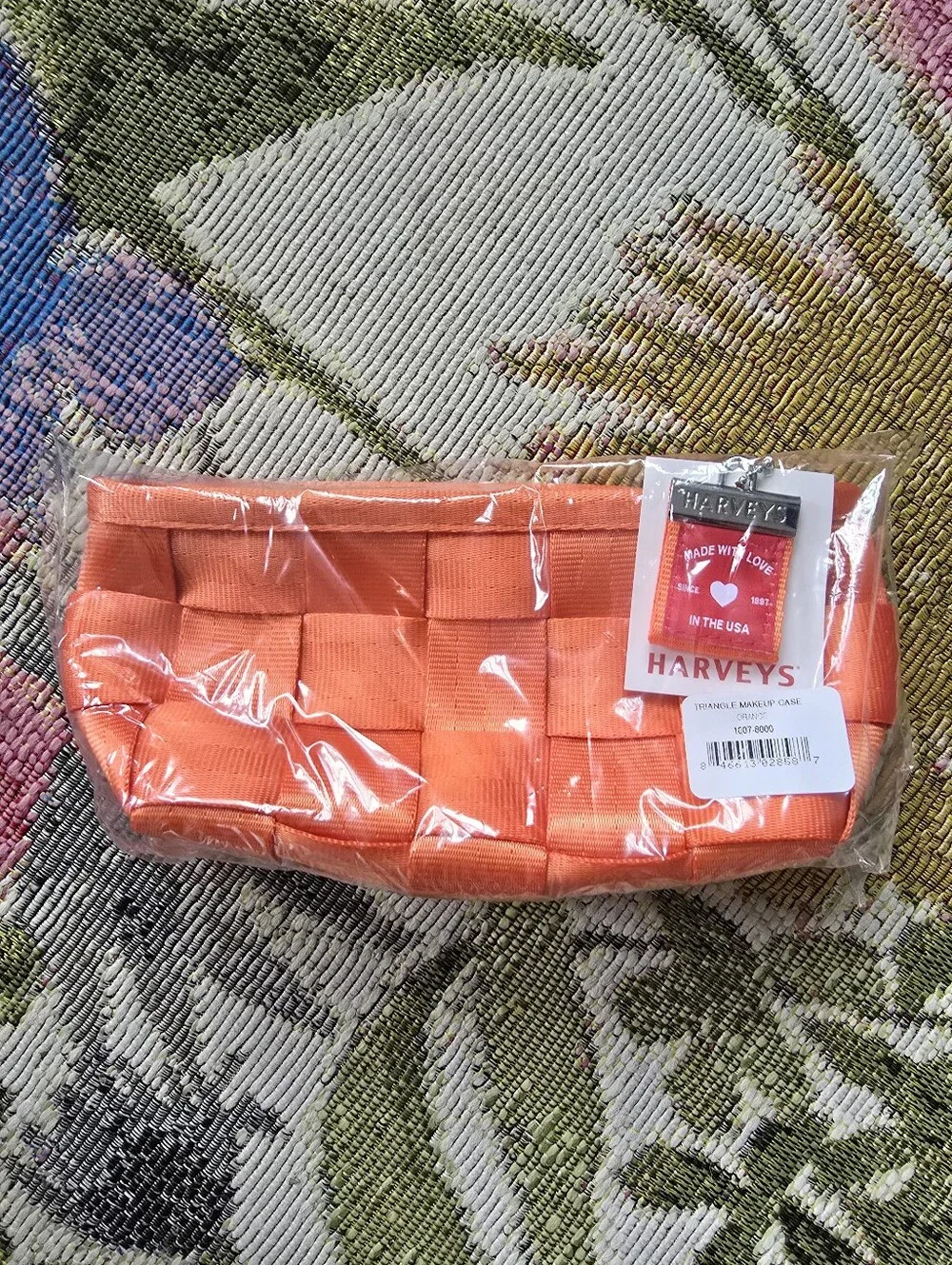Harvey's Bags Orange Triangle Make Up Case